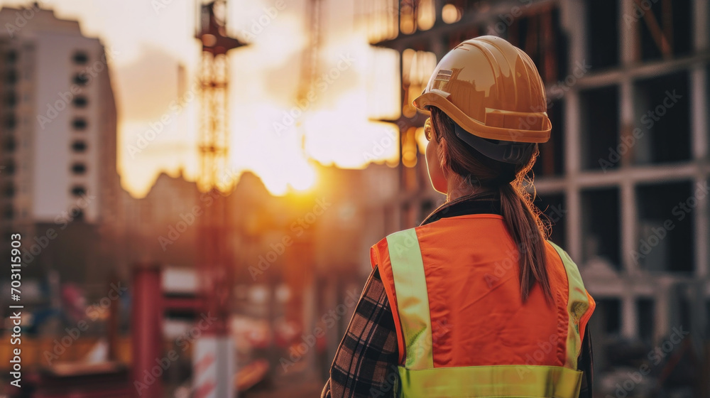 worker working on construction site worker working on construction site