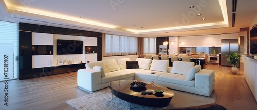 interior design  luxury home decoration. Modern house and details. Beautiful Livingroom bedroom and kitchen.
