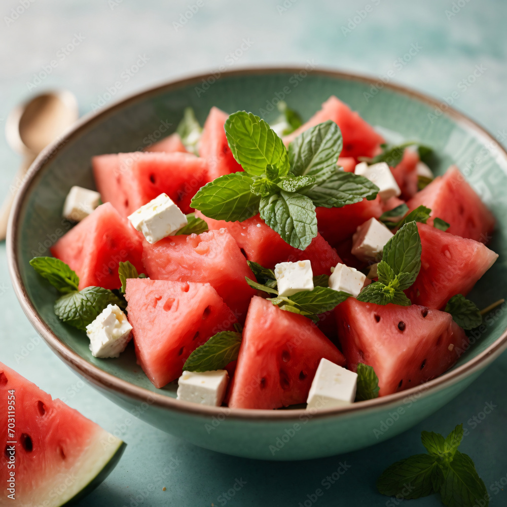 Refreshing Watermelon Feta Mint Salad Refreshing Watermelon Feta Mint Salad