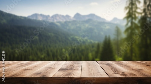 table in the mountains