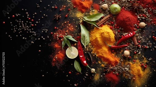 Spices splash background
