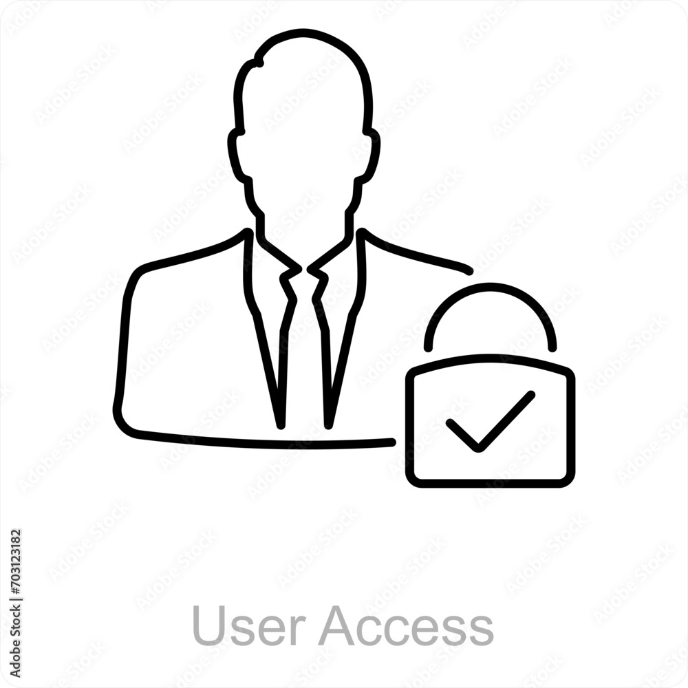 User Access and secure icon concept User Access and secure icon concept