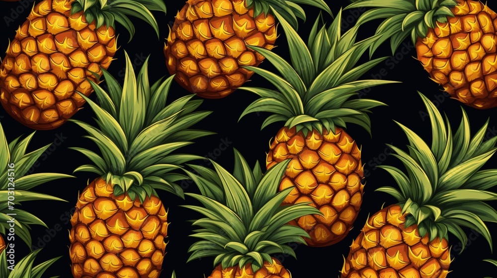 pineapple seamless pattern pineapple seamless pattern