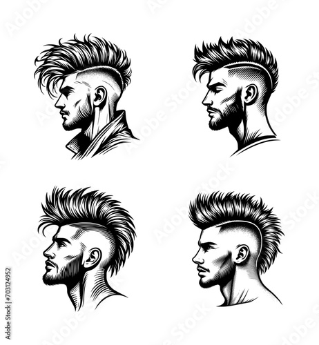 man with mohawk hairstyle (artwork 2)