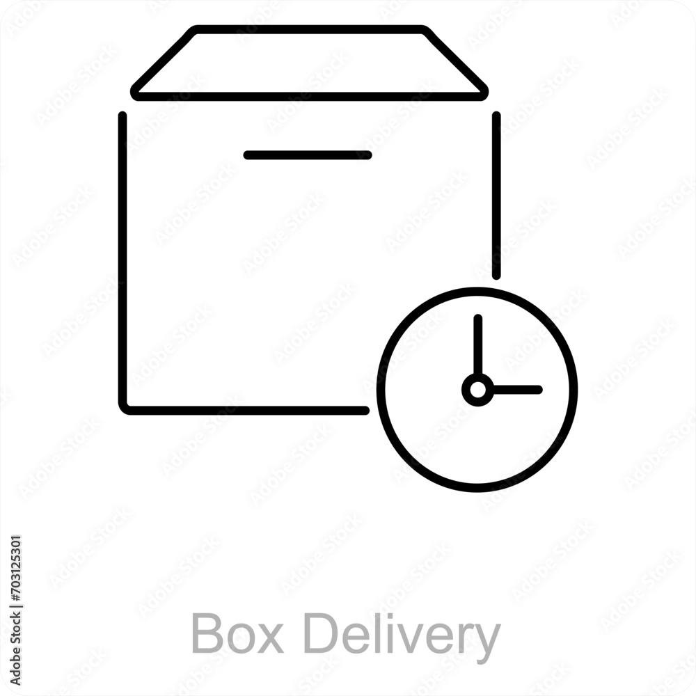 Box Delivery and parcel icon concept Box Delivery and parcel icon concept