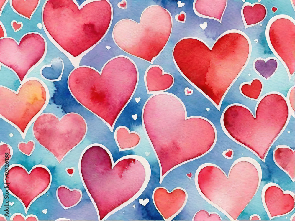Love themed watercolor splashes Love themed watercolor splashes