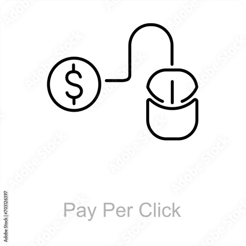 Pay Per Click icon concept