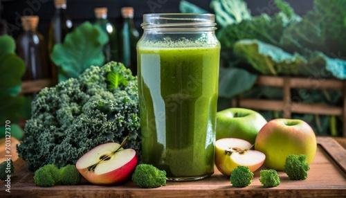 Apple and vegetables juice 