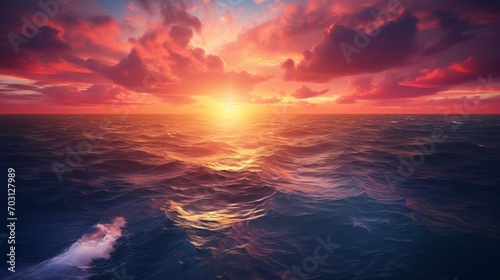 sunset over the sea