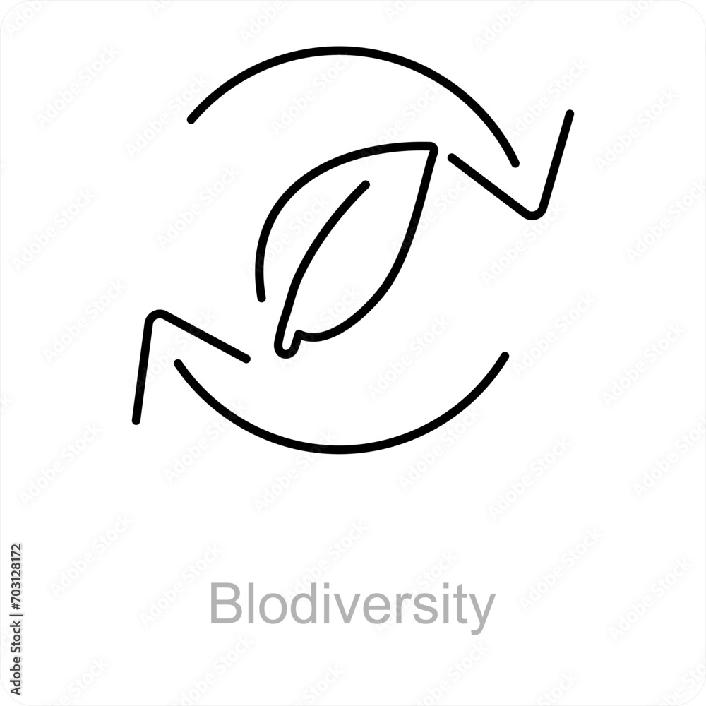 Blodiversity and forest icon concept Blodiversity and forest icon concept