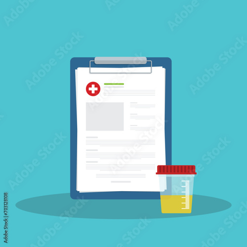 urine test for medical and healthcare. Illustration for websites, landing pages, mobile applications, posters and banners.