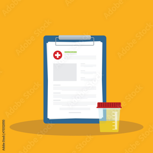 urine test for medical and healthcare. Illustration for websites, landing pages, mobile applications, posters and banners.