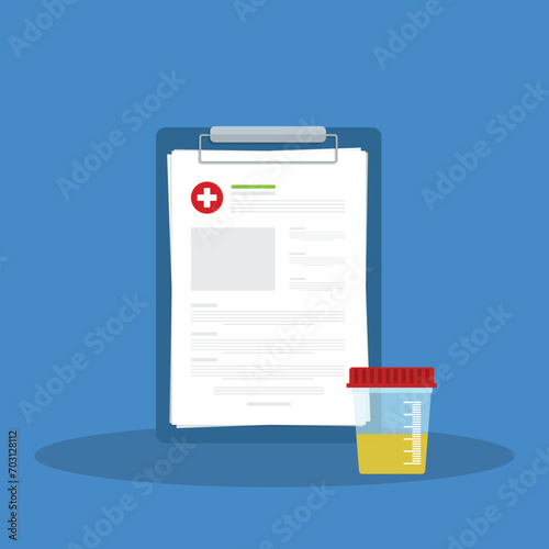 urine test for medical and healthcare. Illustration for websites, landing pages, mobile applications, posters and banners.