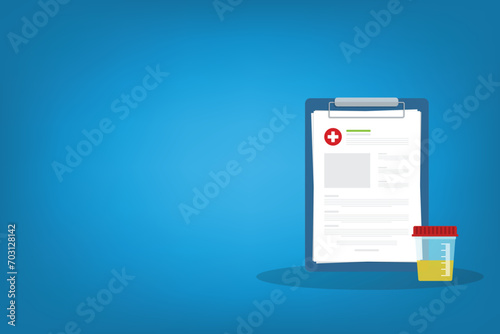urine test for medical and healthcare. Illustration for websites, landing pages, mobile applications, posters and banners.