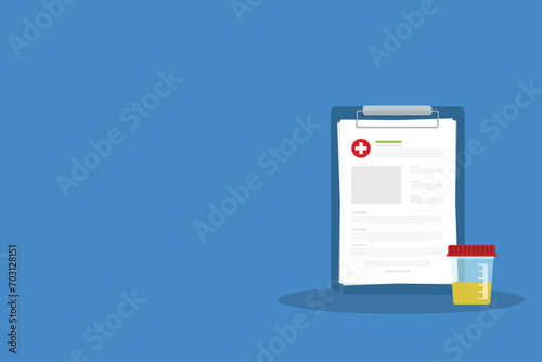 urine test for medical and healthcare. Illustration for websites, landing pages, mobile applications, posters and banners.