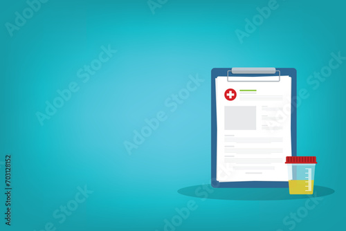urine test for medical and healthcare. Illustration for websites, landing pages, mobile applications, posters and banners.