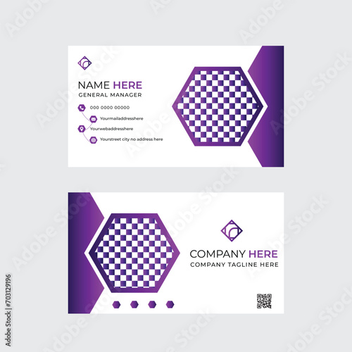 Vector Noticeable Modern Business Card Design Template 