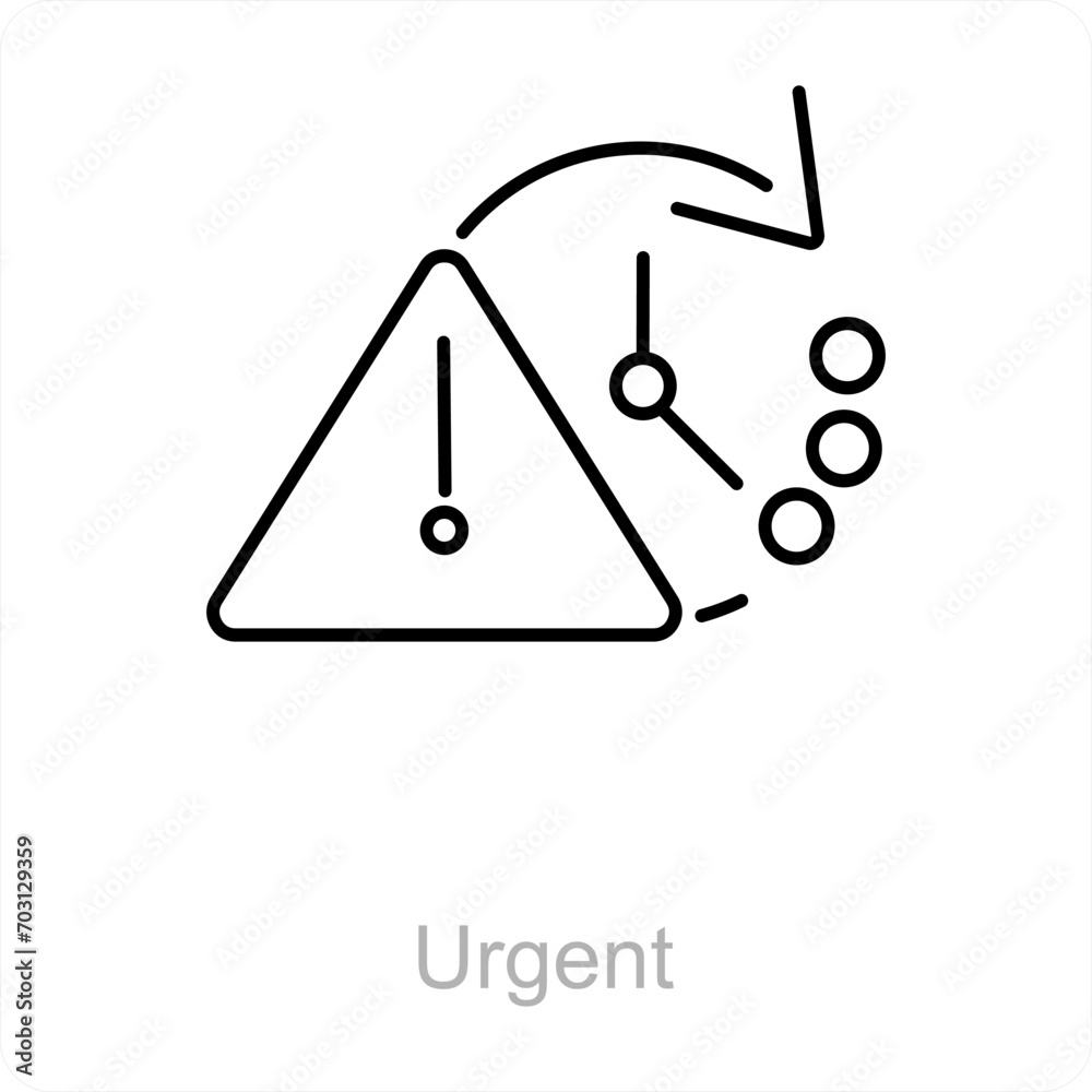 Urgent and alert icon concept Urgent and alert icon concept