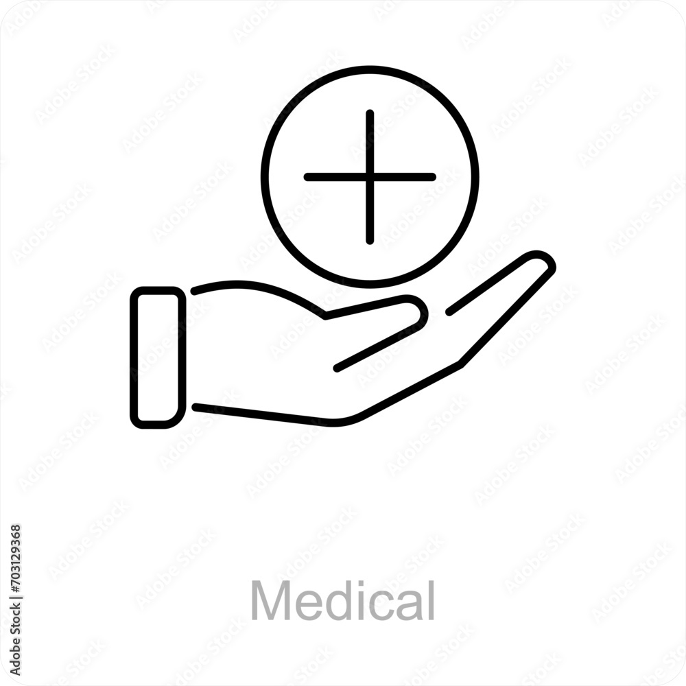 Medical and medical sign icon concept Medical and medical sign icon concept