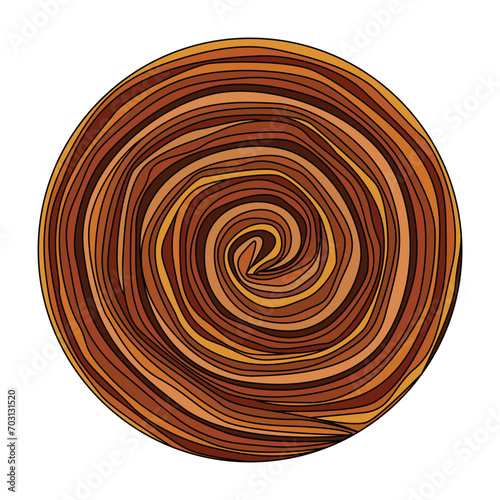 Cromboloni or croissant and bombolone original flavor vector illustration