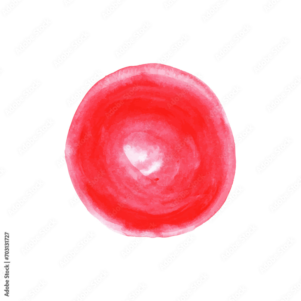 Round red spot of paint, abstract watercolor background. Simple circle painted with paint for design. Round red spot of paint, abstract watercolor background. Simple circle painted with paint for design.