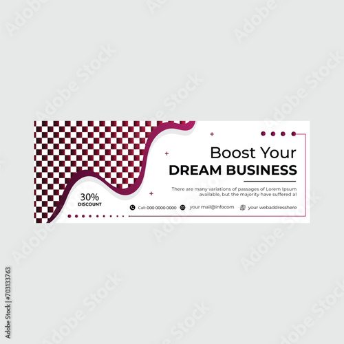 Vector Noticeable Best Modern Facebook Cover Design Template 