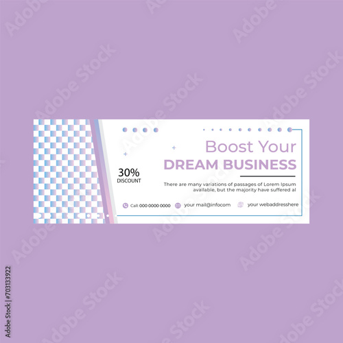 Vector Professional Modern Facebook Cover Design template 