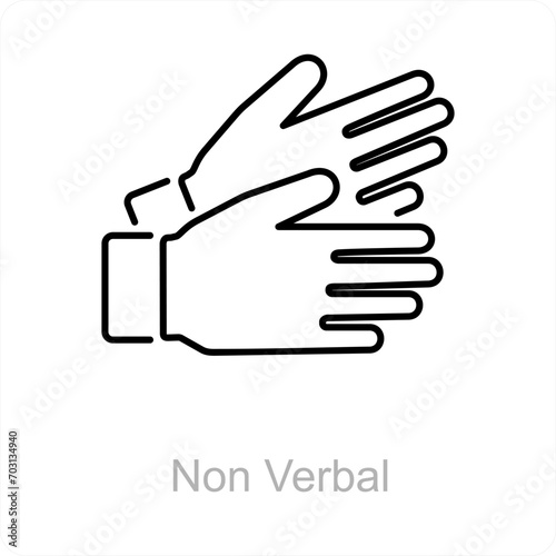 Non Verbal and communication icon concept