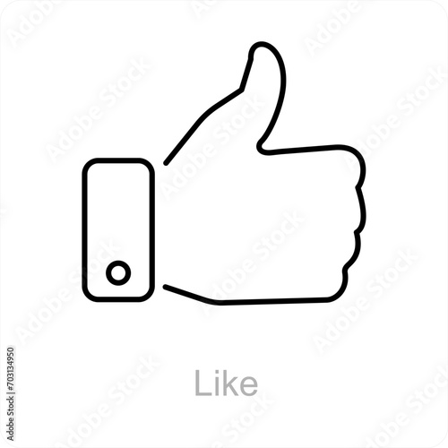 Like and approve icon concept