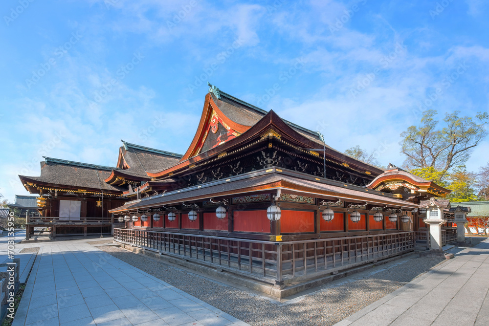 Kitano Tenmangu Shrine is one of the most important of several hundred shrines across Japan dedicated to Sugawara Michizane, a scholar and politician Kitano Tenmangu Shrine is one of the most important of several hundred shrines across Japan dedicated to Sugawara Michizane, a scholar and politician