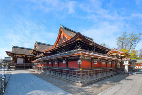 Kitano Tenmangu Shrine is one of the most important of several hundred shrines across Japan dedicated to Sugawara Michizane, a scholar and politician