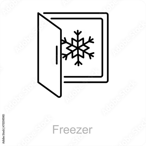 Freezer and deep icon concept