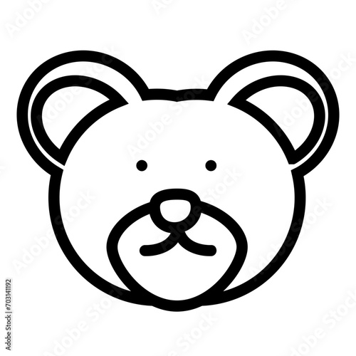 Bear Line Icon Design Vector