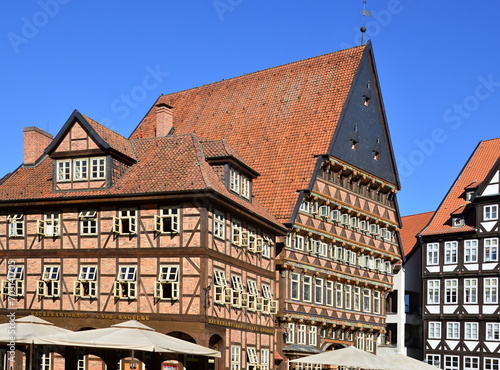 Historical Market Square in the Old Town of Hildesheim, Lower Saxony