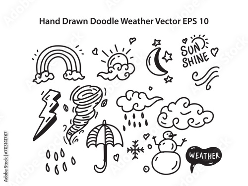 Hand Drawn Doodle Weather Vector EPS 10.eps