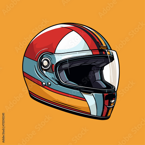 illustration helmet vector retro tone for tshirt sticker and logo design