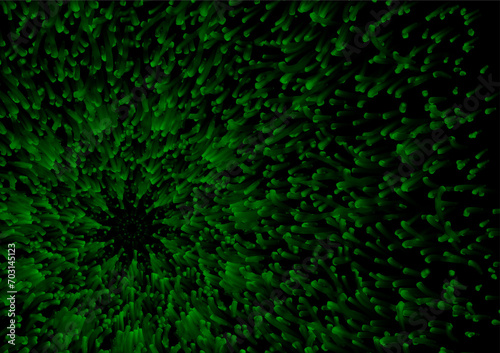 The abstract background was created with a green graphic pattern using the paint brush tool in the graphics program. Can be used in media design.