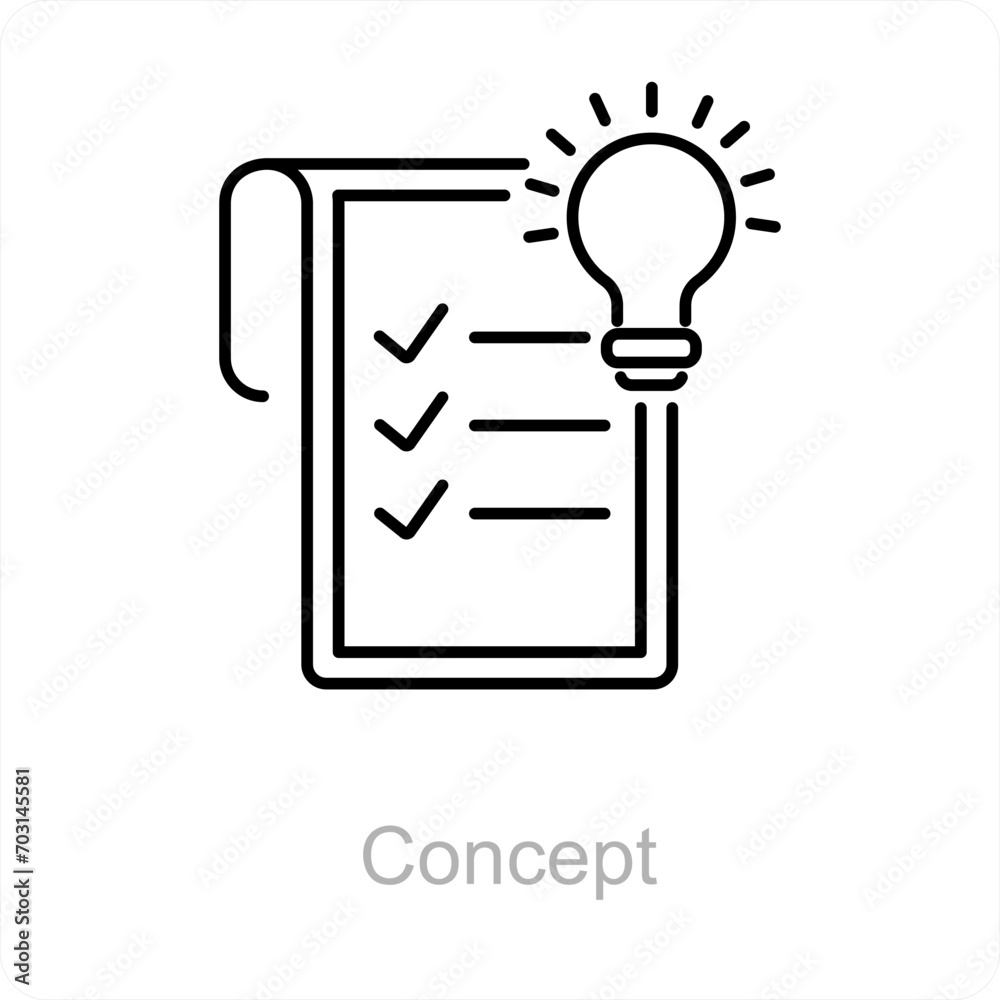 Concept and idea icon concept 