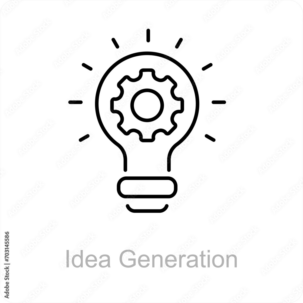 Idea Generation and idea icon concept Idea Generation and idea icon concept