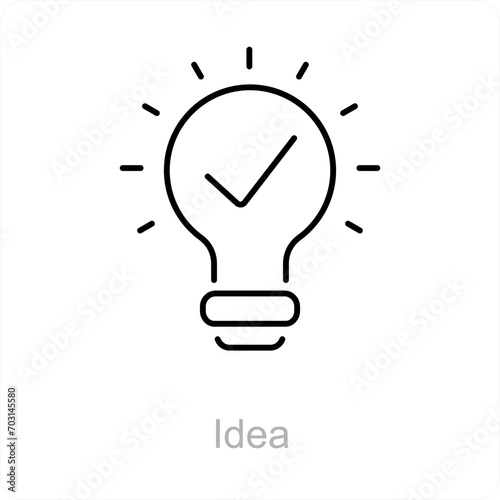 Idea and creative icon concept 