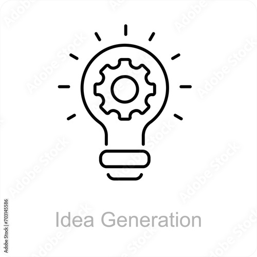Idea Generation and idea icon concept 