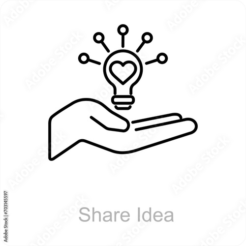Share Idea and idea icon concept 