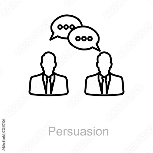 Persuasion and convincing icon concept 
