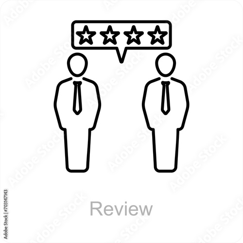 Review and ratings icon concept 