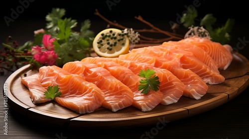 Image of traditional smoked pink salmon.