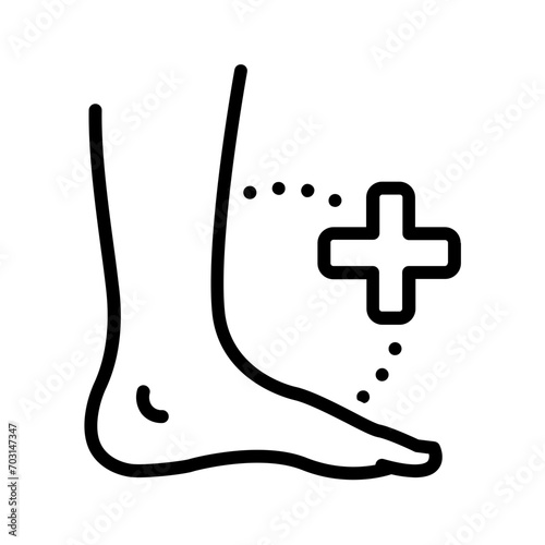 Black line icon for Podiatry
