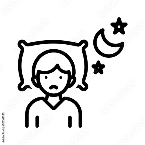 Black line icon for Insomnia