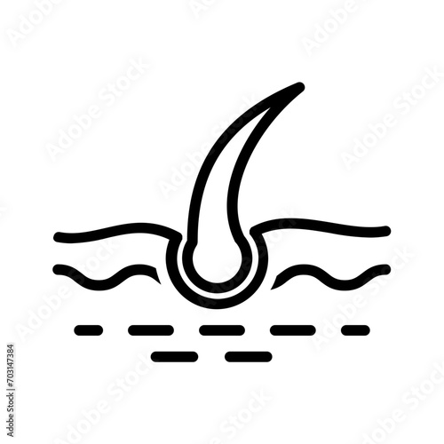 Black line icon for Scalp