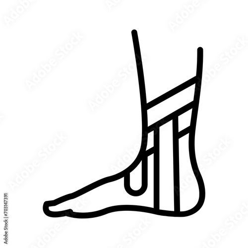 Black line icon for Taping