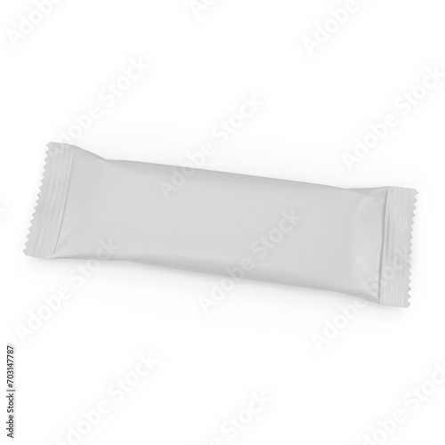 3D PNG Chocolate and biscuit food packaging,  Ready for your design. Packaging collection. Blank white plastic and silver metallic mockup candy foil packs for packaging design for Advertising